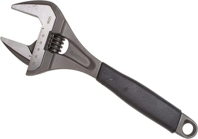 Verstelbare Moersleutel - Verstelbare Sleutel - Krappe Ruimtes - Extra Brede Bek - 12 inch - Zwart