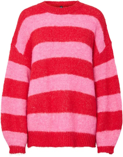 Pieces Trui Pcrasmine Ls Oneck Knit Pwp Bc 17162165 Savvy Red/wild Orchid Dames Maat - M