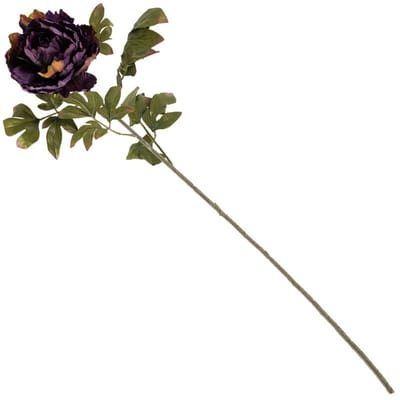 Kunstbloem pioen 83cm paars