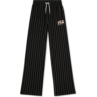 FILA Rifredi Wide Graphic Pinstriped Sweatpants Black / Egret Str Size: 146/152 | Trousers Outlet | Unisex | Zwart