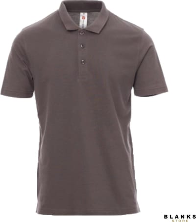 Payper Rome: Katoenen Piquet Polo Shirt Heren met Korte Mouwen en Parelmoer Knopen - Smoke - S
