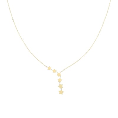 Gold coloured necklace with stars