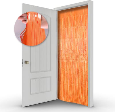 LUQ - Oranje Deurgordijn Versiering EK WK Koningsdag Feest Versiering Voetbal Deur Folie Gordijn 100*200 Cm