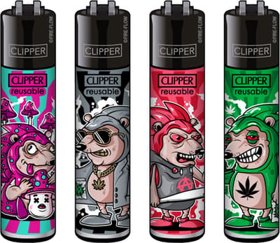 Clipper Classic Large Aanstekers "Egel / Hedgehog" (4 Stuks)