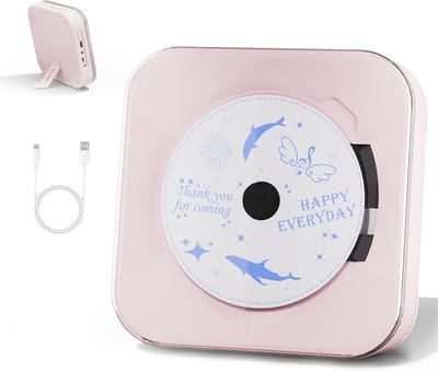 Compacte CD-speler met USB en Bluetooth in Roze