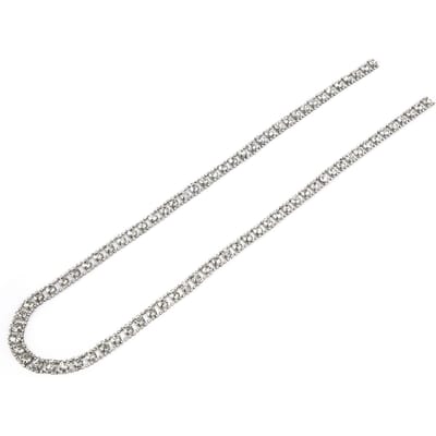 Strass Close Chain Glanzende Stevige Klauw Boor Ketting voor Knutselen Naaien DIY Sieraden Bruiloft Decoratie Pistool Grijs white