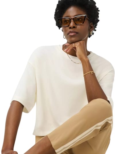 Sweaty Betty Sweaty Betty After Class Short Sleeve Sweatshirt WIT - Maat XS