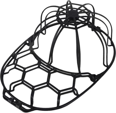Hoedenkooi Wasmachine - Cap Beschermer - Hoeden Wassen - Anti-Vervorming Frame - 22x35.5x10.5cm - Zwart
