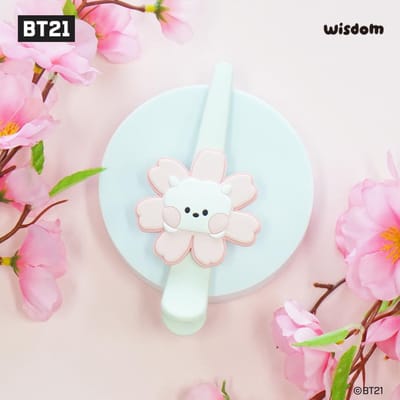BTS (BangTan-jongens) BT21 minini haarclip Happy Flower, officieel, origineel, authentiek, K-POP, idool white
