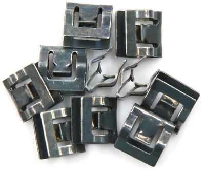 Dailygoods- Bevestigingsclips set van 10 - Auto Clips - Bevestigingsclips Auto - Metaal - Zwart - Ideaal voor dashboard en console - Autoclips