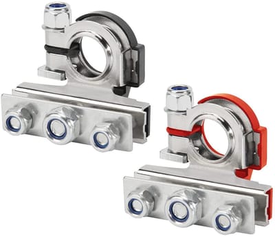 Batterijklemmen Set - Poolklemmen Verbinding - Voertuig Batterij - Koperen Constructie Veilige Grip - 68 x 41 x 68 cm