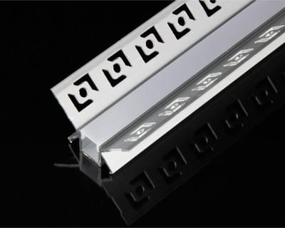 1m verzonken hoek aluminium profiel voor LED-strip ondoorzichtige witte afdekking