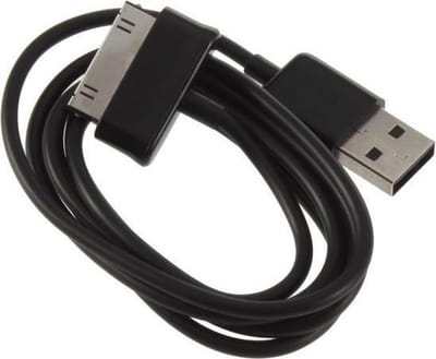USB datakabel oplader kabel Zwart 1 meter Geschikt voor: Samsung Galaxy Tab 1, 2 10.1 7.7 8.9 7 P3100, P3110, P5100, P5110, P6200, P6210