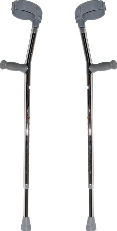 PREMIS - STALEN ELLEBOOGKRUKKEN - HEAVY DUTY HANDGREEP - HOOGTE VERSTELBAAR 73-96 CM-geschikt toto 180 kg