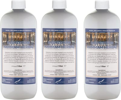 Bodylotion Hammam Herbal 1 Liter - set van 3 stuks
