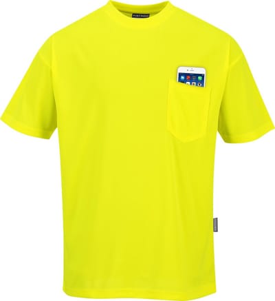 T-shirt hogezichtbaarheid Fluoriserend Geel met Korte mouwen Maat S