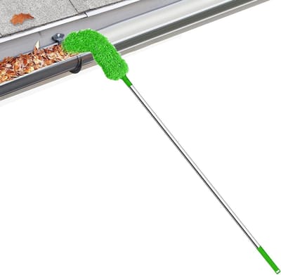 Dakgoot Reiniger - Bladverwijderaar Borstel - Dakgoot Onderhoud - Uitschuifbare Telescoopsteel - Tot 2.5 Meter - Grijs