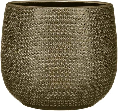 Mica Decorations - plantenpot/bloempot - keramiek aardewerk - bruin - 20 x 25 cm