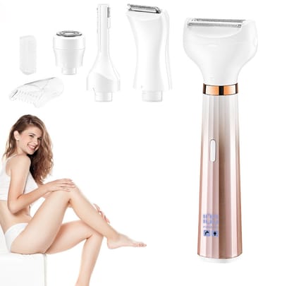4-in-1 Epilator voor Vrouwen - Gezicht, Oksels & Bikinilijn - Pijnloos - Roségoud