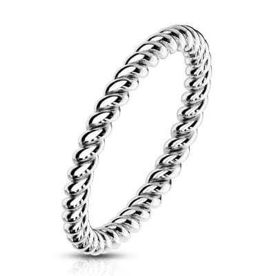Ring Dames - Ringen Dames - Ringen Vrouwen - Dames Ring - Zilverkleurig - Zilveren Kleur - Ring - Smal en Veelzijdig - Grain