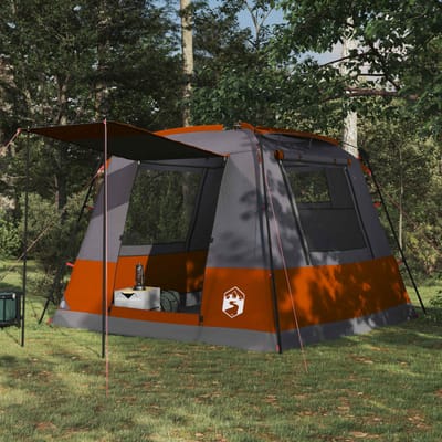 vidaXL - Partytent - 10-persoons - Grijs - en - Oranje
