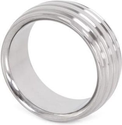Kiotos - Luxe RVS Donut Cockring Fancy Met voelbare Groeven 45 mm
