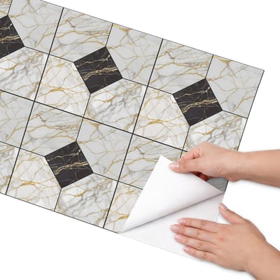 Coloray Meubel Wrap Folie - Wit Meubelfolie - 50x100 cm - Decoratiefolie Zelfklevend Luxueus marmer - Meubelfolie Zelfklevend - Modern Meubelfolie - Wrapfolie Keuken - Wanddecoratie - Achtergronden en patronen