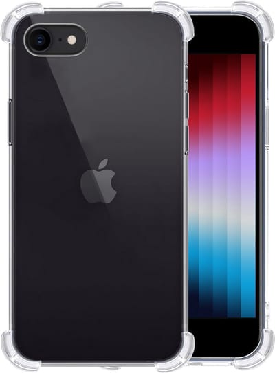Hoesje - Geschikt voor Apple iPhone SE (2022) - Sterk & Shockproof - Siliconen Case - Back Cover - Telefoon Hoes Shock Proof - Telefoonhoesjes - Transparant