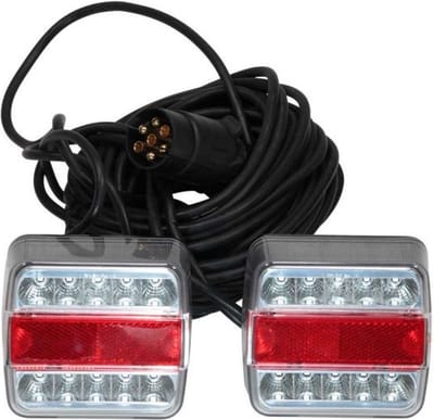 Magnetische LED verlichtingsset - 12 meter hoofdkabel - 7 polig - ideaal voor bootrailers