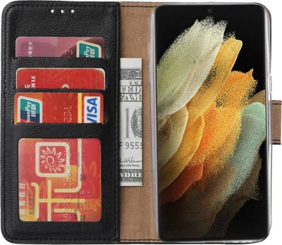 Samsung Galaxy S22 hoesje - Samsung S22 Bookcase - Hoesje Samsung Galaxy S22 - Zwart