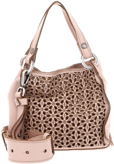 CATERINA LUCCHI Leren Handtas Schoudertas Modena Anna Shopping Bag Peonia Toni Beige Zalmroze