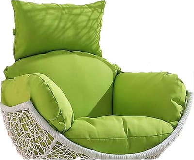 Hangstoel Kussen - Eierstoel Zitkussen - Comfortabel Ontspannen - 4kg Volledige Vulling - 22 cm Dik - Groen