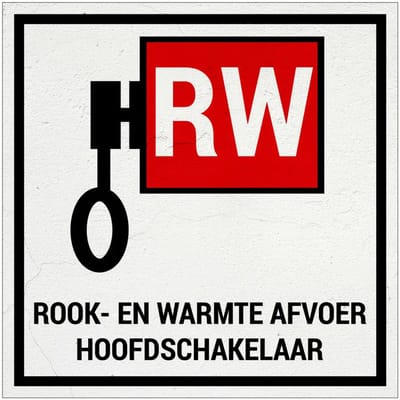 Hoofdschakelaar rook en warmte afvoer bord | Forex Re materiaal | 10 x 10 cm