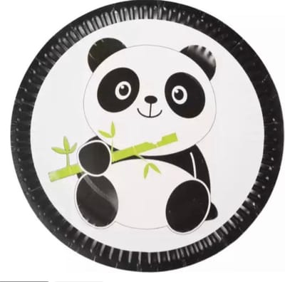 Akyol 10 Kartonnen Pandabordjes -verjaardag Panda borden – dieren borden verjaardag -Panda borden 10 stuks - Wegwerpborden van karton - Feestbordjes - Verjaardag feestartikelen tafeldecoratie – dier – kinderfeestjes –