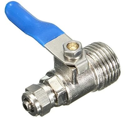 Allecto - RO Feed Water Adapter - Kogelkraan Tap - 1/2 tot 1/4 Inch - Koper - Omgekeerde Osmose Schakelaar - Waterfilter Toegang - Compact formaat
