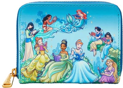 Disney Loungefly Credit Card Holder Princess Reading Books Exclusive