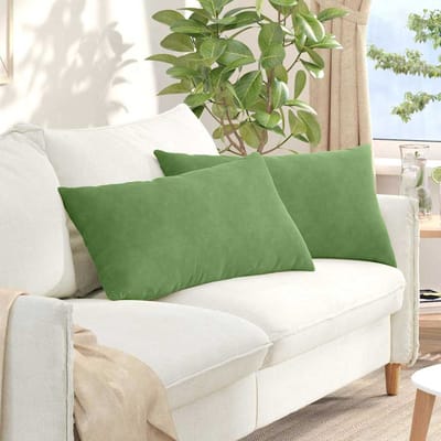 vidaXL - Zitkussens - 2 - pcs - Lichtgroen - 80 - x - 40 - cm - Corduroy - stof