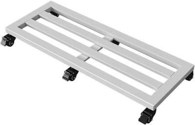 Plantenroller Metaal - Plantenwagen Wielen - Planten Verplaatsen - Met Afneembaar Dienblad - 30 x 80 cm - Wit