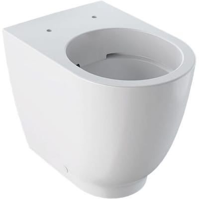 Geberit Acanto washdown pedestal WC without flush rim, flush with wall, raised, 500.602.01.2