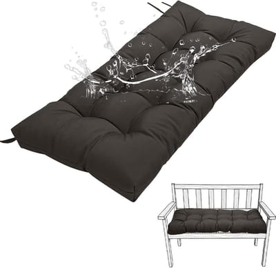 Bankkussen Buiten - Dikke Zitkussens - Comfortabel Zitten - Waterdicht Antislip - 120x60cm - Grijs