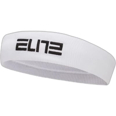 Nike Elite Headband wit-zwart One Size