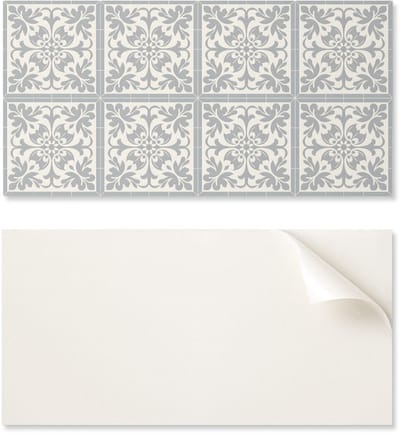 Vinyl wandpaneel voor moderne interieurdecoratie 100x50 cm Bloemenpatroon op tegels