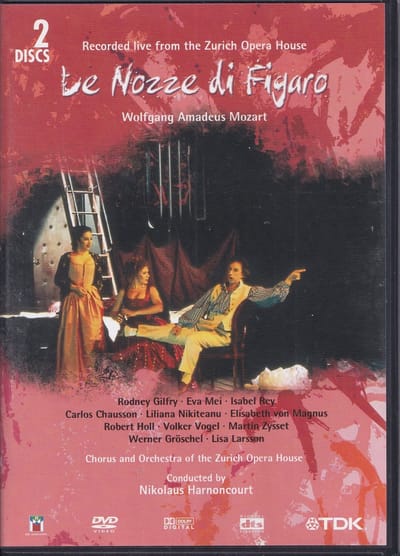 2DVD Le Nozze di Figaro - Chorus and Orchestra of the Zurich Opera House o.l.v. Nikolaus Harnoncourt.