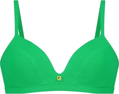 Ten Cate triangle bikinitop bright green relief voor Dames | Maat 40C (80C)