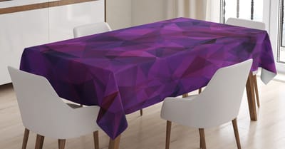 ABAKUHAUS geometrisch tafelkleed, driehoekige paarse vorm, herberg en buitenruimte geschikt wasbaar print, heldere kleuren zonder vervaging, 140 x 170 cm, aubergine bordeauxrood