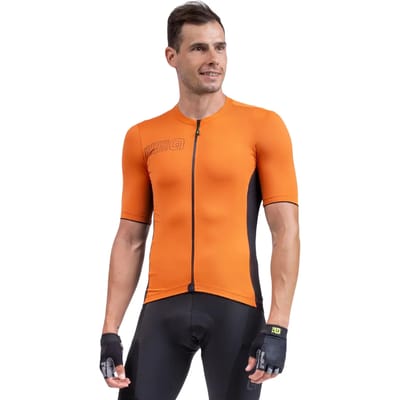Ale Color Block Korte Mouw Wielertrui Oranje L Man