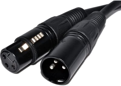 XLR Male naar XLR Female 3-pins kabel - 3 m geschikt voor Microfoon / Geluid / Luidspreker / Versterker / DMX Console