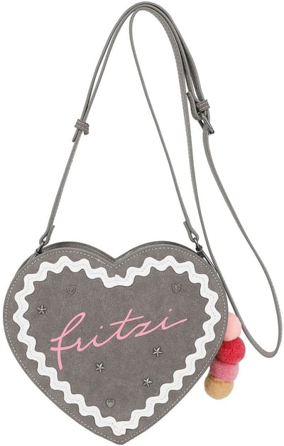 Fritzi aus Preußen Schoudertas Herzli Wiesn Jack Crossbody Bag Pepper Grijs