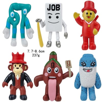 NIEUW 6/8 STUKS Steal A Brainrot Figuur Speelgoed Nee. 9 Huis Nr.67 Aardbeien Model Figuur Gaming Versierde Speelgoed liefhebbers Cadeaus blue