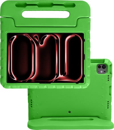 Hoes - Geschikt voor Apple iPad Pro (2024/2025) - 13 inch - Kinderhoes Shockproof Bumper - Kidsproof Case - Tablet Hoesje - Kinder Hoes Cover - Groen